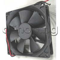 Вентилатор с плъзгащ лагер(втулков) 92x92x25mm, 12VDC,53cfm,0.15A,3000rpm,36dBA,285gr.,с-2 кабела ,Tidar