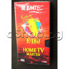Видео касета VHS,EMTEC/BASF E-180, нормална лента ,Home TV Master ,Emtec E-180