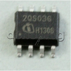IC ,PWM switching power supply control with dir.drive power MOSFET,67kHz,8-MDIP/SOP,Infineon code:2QS03G ,ICE2QS03G
