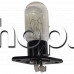 Лампа за МВП 25W/240VAC/T=300°C,с фланец,ъглови изв.и каб.обувки-4.68мм,LG/MR-208