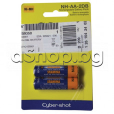 Акум.батерия NiMHx2(HR6)2x1.2V/2500mAh за цифр.фотоапарат,Sony DSC-S40/80/S90/W7/5