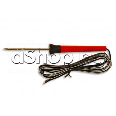 Мини поялник с нагревател 8W,12VDC,с червена дръжка и кабел с голи изводи