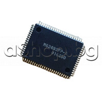 IC, Audio Processor,Suround, 80-QFP/24x16 ,Mitsubishi M62493FP-A