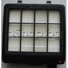 Филтър HEPA изходящ на прахосмукачка 130x120x30 mm пласт.рамка с гофри,Zelmer 01Z010/Galaxy-2 series,ZVC261SK/01