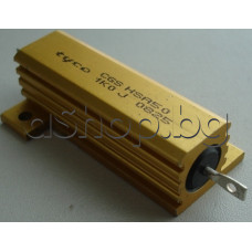 Резистор 1.0kom/50W,±1%,аксиален резистор 50x16x16mm,метален оребрен,Tyco CGS HSA50 1K0