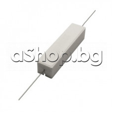 Резистор 39om/5W,±5%, Аксиален керамичен/ бял , 8x9x24mm, изводи=35мм ,AX5W 39R Uniohm