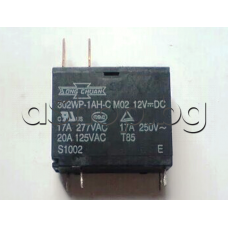 Реле DC12V/260om,240VAC/17A,H24x29x13mm,1-к.гр.(НО),4-изв.+2каб.об.4.68мм.растер-7.5мм,302WP-1AH-C SONG CHUAN