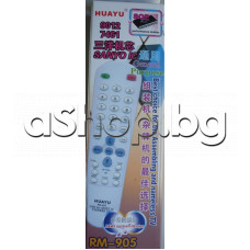 ДУ за телевизор с меню+настройка +ТХТ за модели с code:9012,50560,LC7461,for most of Chinese TV