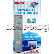 ДУ за LCD телевизор с меню+настройка +ТХТ,Sony RM-EAxX,RM-GAxx,RM-Wxx,RM-Wxx,RM-YDxx,RM-xxx,RMT-Bxxx,RMT-Dxx