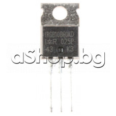 IGBT-N chan,600V,22A(25°C),104-156W,Tf=32nS,-40°C...+175°C,TO-220AB,IR/ Infineon Technologies IRGB10B60KD