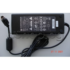 Адаптор с импулсно захранване за LCD-TV,12VDC/6.25A,100-240VAC/50/60Hz/1.5A,кабел с букса,4-изв.,JVC LT-20B60SU