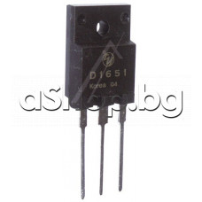 Si-N+Di,TV-HA,1500/800V,5A,60W,TO-3PF, code: D1651 Sanyo 2SD1651