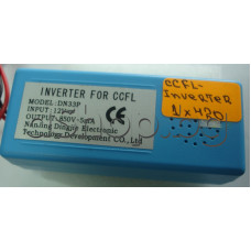 Инвертор за 1xCCFL лампи до 390-420мм,DCin-12VDC/750mA,Vout-1800Vrms(800-1200Vrms м/у 2 лампи),5mA