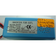 Инвертор за 2xCCFL лампи до 390-420мм,DCin-12VDC/750mA,Vout-1800Vrms(800-1200Vrms м/у 2 лампи),5mA