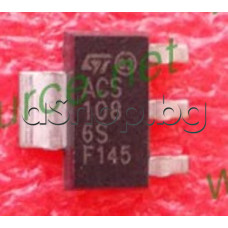 Transient volt.protected AC On/Off switch,600V,0.8A,Igt/Ih-5mA,TO-223,code:ACS108/6S