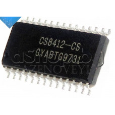 IC,96kHz Digital audio receiver,RS-422,Vcc=5.25V,28-MDIP Cirrus Logic CS8412-CS