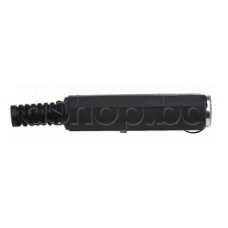 d6.35 мм стерео женски жак пластмаспов-черен с протектор за кабел