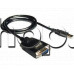 Кабел-адаптер USB1.1/2.0 А-тип мъжко към сериен порт RS232/DB9-мъжко к-т с дрйвери,1.5м,бяло-кремав