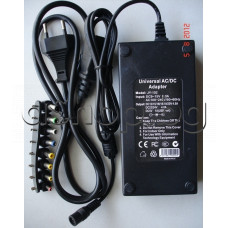 Универсал зарядно-адаптор 100-240VAC/1.5A,9-15VDC/8A с изход 12-24V/4.0-4.5A,5VDC/1A-USB port,100W,със запалка за кола JY-102