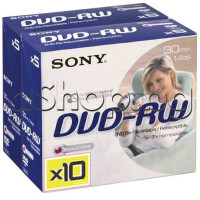 DVD-RW презаписваем компакт диск- 80mm,30min/1.4GB,ver.1.1/2-sp.rev-2.0,1x/2x-compatible Sony DVD-RW DMW30A2