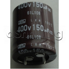 150uF/400V,Електролитен радиален,тип LXM-Nippon,d25x30мм,+105°C,Snap in