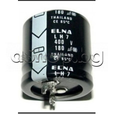 180uF/400V,Електролитен кондензатор радиален,d30x31mm,-25...+85°C 180uF/400V,Електролитен кондензатор радиален,d30x31mm,-25...+85°C