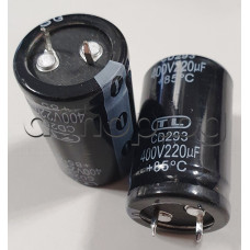 220uF/400V,Електролитен кондензатор радиален тип G-Luxon,d30x32(25x41)mm,Snap-In,+85°C