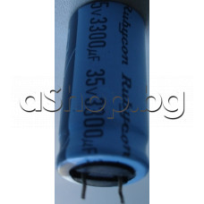 3300uF/35V,Електролитен кондензатор  радиален тип 1M0030,d18x37mm,-25...+85°C ,Rubycon