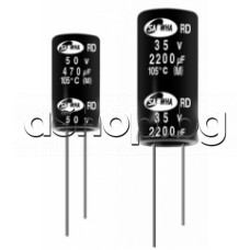 47uF/160V,Кондензатор електролитен миниатюрен-радиален,RD-series,d12.5x20mm,+105°C,Samwha RD2C476M12020BB