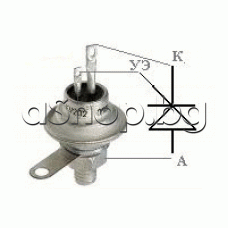 Thyristor 50Hz,50V,10A,Igt=300mA,M5 ,КУ202Г Russia