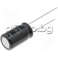 470uF/35V,Кондензатор електр.радиа.,тип PWM-Nichicom,EHR-Hitano,d10x16mm,+105°C