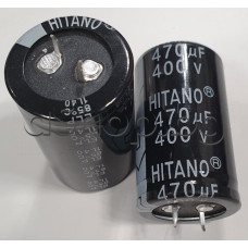 470uF/400V,Кондензатор електролитен радиален,тип Hitano-Snap in,d30x50mm,+85°C,Hitano  ELP/1L40