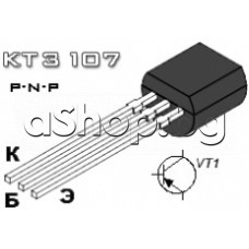 Si-P ,Uni,25..60V,0.1A,0.2W,200MHz ,TO-92 ,Russia КТ3107Е