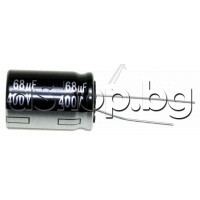 68uF/400V,Електролитен кондензатор радиален Тип/PGS-1, d22x25mm,-25...+85°C