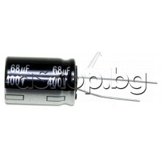 68uF/400V,Електролитен кондензатор радиален Тип/PGS-1, d22x25mm,-25...+85°C