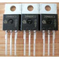 MOS-N-FET,600V,20.7A,208W,<0.19om(10A),TO-220,20N60C3 Infineon
