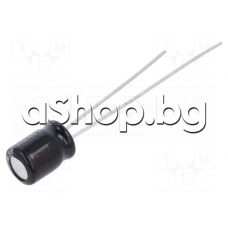 10.0u/35V,Електролитен радиален тип-EMR-Hitano,d4x7mm,+105°C