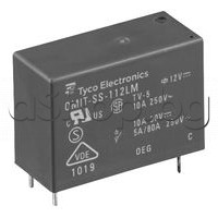 Реле-електромагнитно  DC12V/195om,240VAC/10A,1-К.Гр.(НО/НЗ),5-изв.за печ.монтаж,пуск.реле за телевизор ,OEG - TE CONNECTIVITY OMIT-SS-112LM