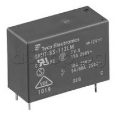 Реле-електромагнитно  DC12V/195om,240VAC/10A,1-К.Гр.(НО/НЗ),5-изв.за печ.монтаж,пуск.реле за телевизор ,OEG - TE CONNECTIVITY OMIT-SS-112LM