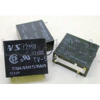 Реле-електромагнитно DC12V/215om,240VAC/10A,1-к.гр.(НО/НЗ),4-изв.за печ.монтаж,пуск.реле за телевизор ,VS12MB TV-5 Takamisawa