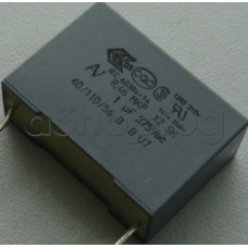 1.0uF/275V~/630V-,class X2,±20%,+110°C,тип MKP x2 SH,метализ.полипроп.конденз.RM=27.5mm,сив