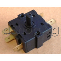 Ключ въртящ 4(0+3) такта AC rotary switch,Dongji T110/55, 250VAC/16A ,5-pin x 6.35mm,ос d6x12mm ,TESY HL-211V