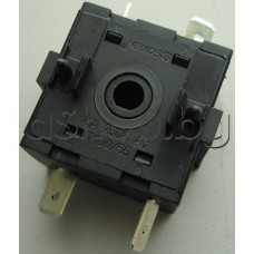 Въртящ ключ-двоен 4-такта за вентилаторна печка,16A250VAC,36x32x26mm,5-извода 6.35mm ,Tesy HL-200H