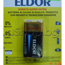 6LR61,9V,Алкална батерия/с макс.капацитет,Eldor