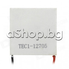 Thermoelectric cooler-peltier,40x40x4mm,54W,Imax=5.6A,14.7V,2.2om,dTmax=66°C,30gr.