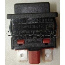 Захранващ ключ-бутон,2-изв.2-пол.10(8)А/250VAC,12x17x21mm,за прахосмукачка,Zelmer 1500.0.F08E/5.E02E