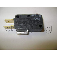 Микроключ,НО/НЗ,16А/250VAC,AMP=6.50мм,син,черен,SZM-V16-FC-31