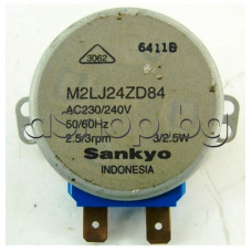 Мотор за чиния на МВП, 240VAC, 50/60Hz, 2.5/3rpm, 3/2.5W, Ос 7x14mm метална ,M2LJ24ZD84-Sankyo Мотор за чиния на МВП, 240VAC, 50/60Hz, 2.5/3rpm, 3/2.5W, Ос 7x14mm метална ,M2LJ24ZD84-Sankyo