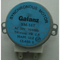 Мотор за чиния на МВП,30VAC,50/60Hz,5/6rpm,3W,d7x15mm,скосена ос пластмасова ,Galanz SM-16T /50AJ0