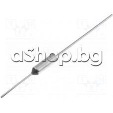 Термопредпазител за 110°C,±5°C,250VAC/10A,d4x12mm/изв.d1.0mm,червен,G4A00 Microtemp